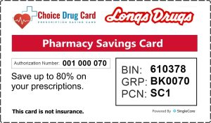 Longs Drugs Pharmacy Prescription Discount Card