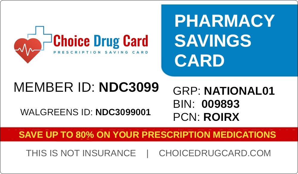 Prescription discount card, save on your prescription medications at your local pharmacy with our discount card by choice drug card.